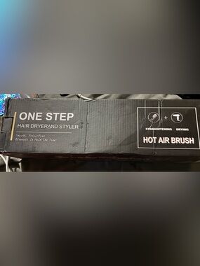 One Step Hot Air Brush Hair Dryer and Styler - Black